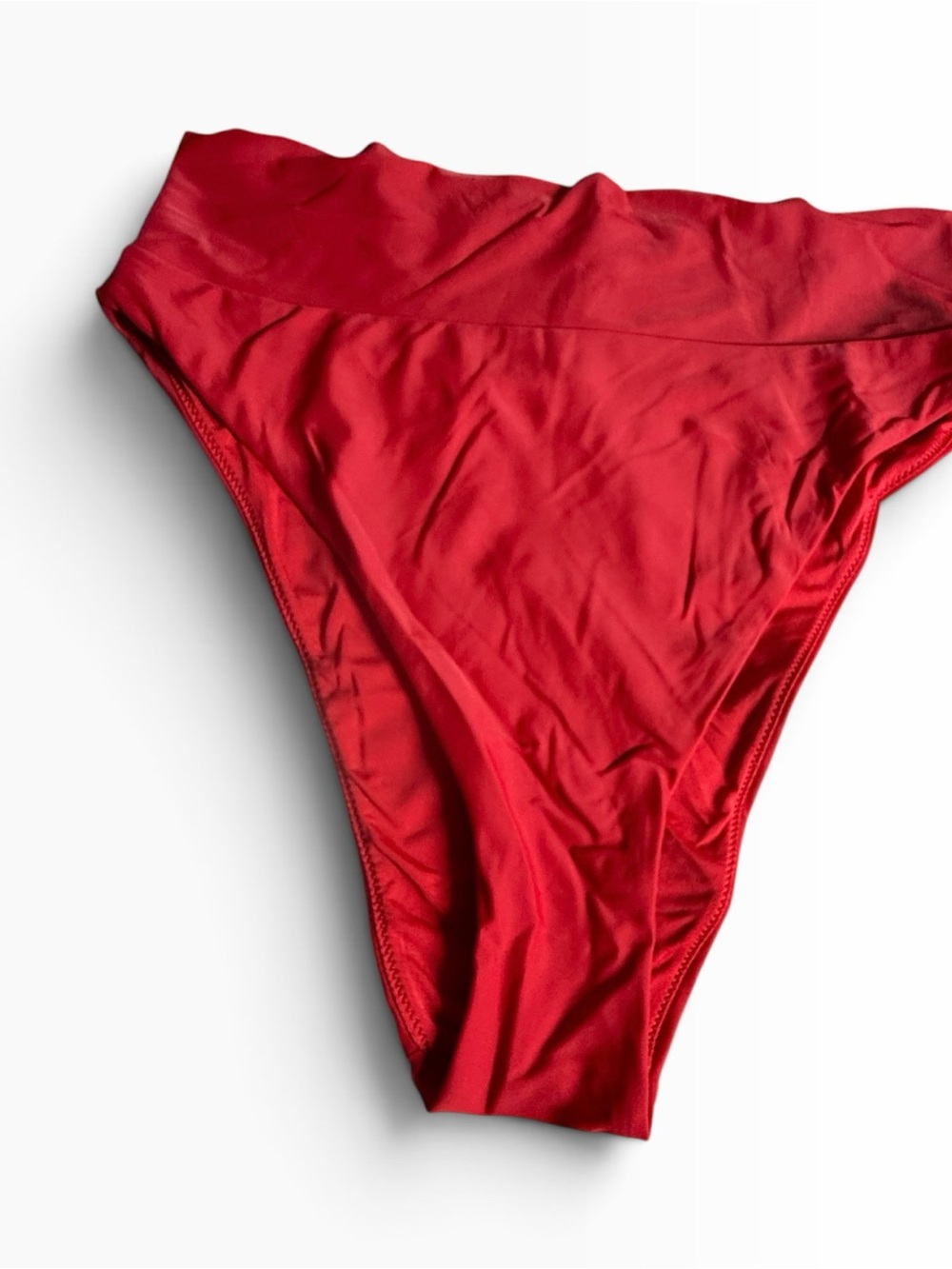 aerie Red High-Rise Bikini Bottom